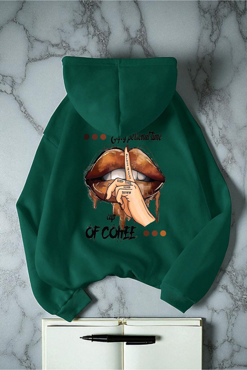 Enjoy Personel Time Baskılı Oversize Sweatshirt