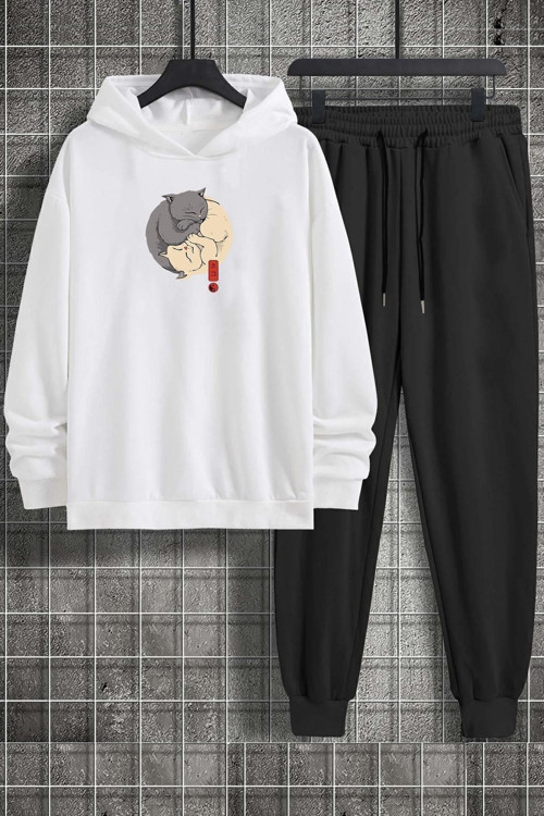 Unisex Shinobi Kedi Baskılı Eşofman Takımı
