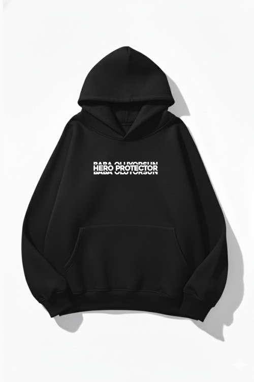 Unisex Yumuşak Dokulu Baba Oluyorsun Baskılı Tasarım Oversize 3 İplik Hoodie Sweatshirt