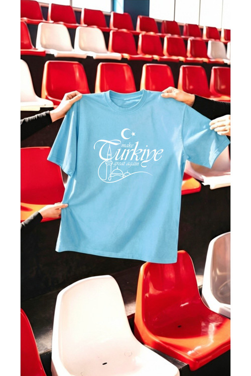 Unisex Make Türkiye Great Again Baskılı Tasarım Tshirt