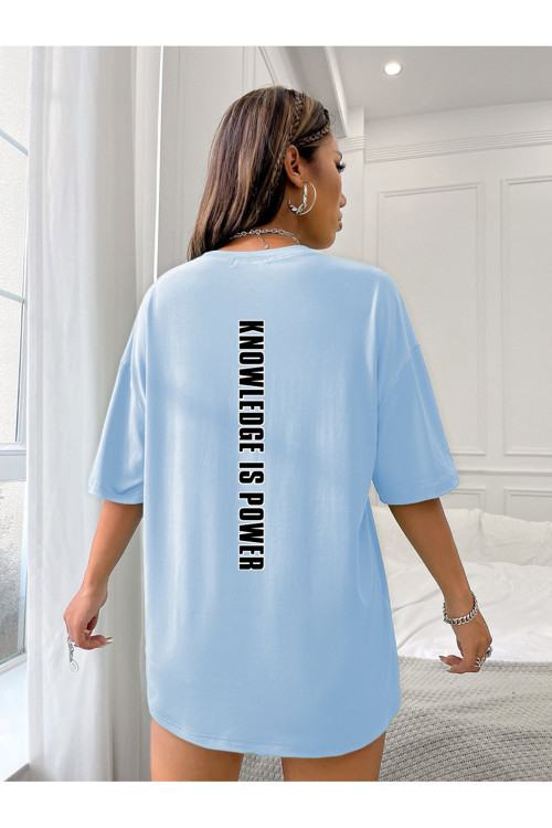 Unisex Knowledge İs Power Baskılı Tasarım Tshirt