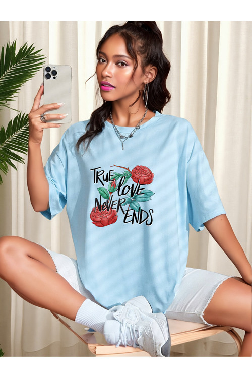 Unisex True Tasarım Basklı Tshirt