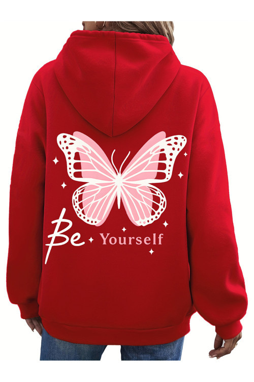 Unisex Be Your Self Baskılı Tasarım Oversize Sweatshirt