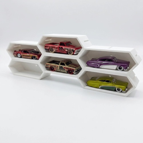 Altıgen Petek Vitrin Rafı 6'lı - Hot Wheels Uyumlu 1:64 Duvar Kutusu