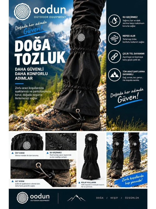 Terrax Outdoor Siyah Tozluk