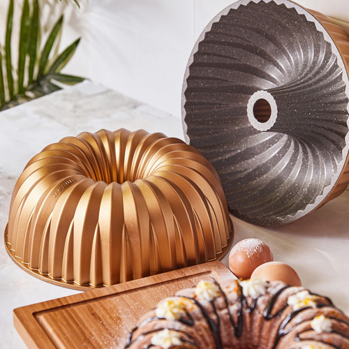 Griss Hardstone Döküm Kek Kalıbı Gold 24 cm