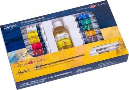 Ladoga Yağlıboya Seti 12 Renk x 18 ml Hediye Kutusu