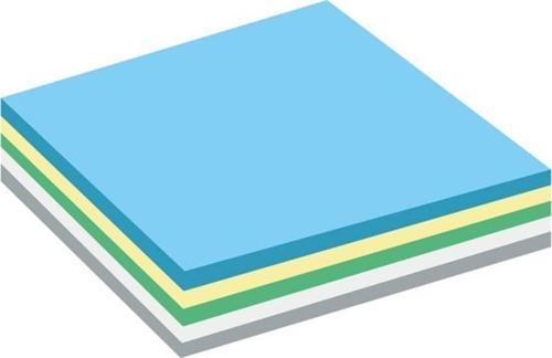 Yapışkanlı Şeffaf Not Kağıdı 76x76 mm 100 yp Karışık Renkli