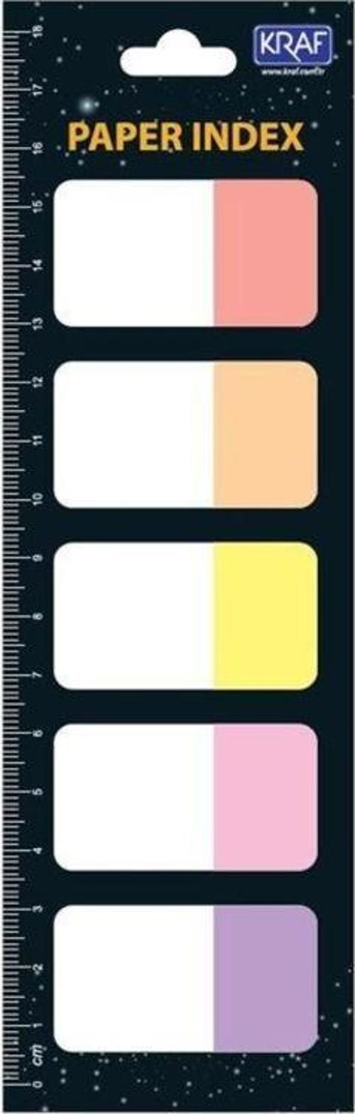 Index Kağıt 25x42 mm 5 Renk x 20 yp Flag 1555