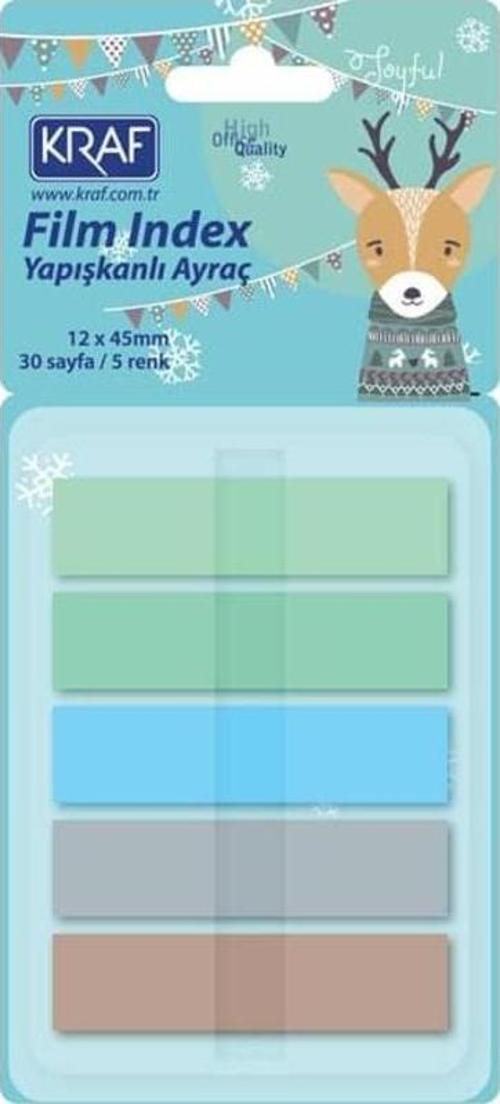 Index Film (PP) Pop-Up 5 Renk x 30 yp 12x45 mm Pastel Renkler 51248-1