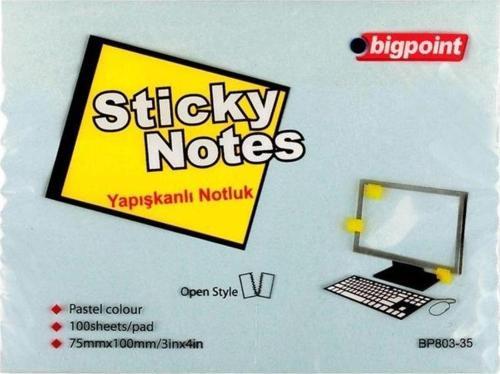 Yapışkanlı Not Kağıdı 75x100mm Mavi