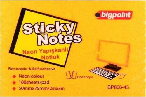 Yapışkanlı Not Kağıdı 75x50mm Neon Turuncu
