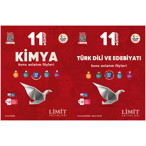 Limit 2027 11. Sınıf Kimya + Türk Dili Ve Edebiyatı Konu Anlatım Föyleri Seti 2 Kitap Maarif Model
