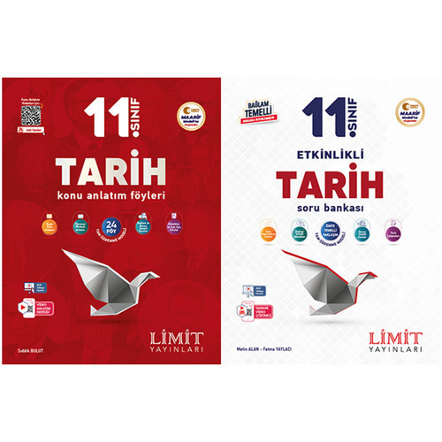 Limit 2027 11. Sınıf Tarih Konu Anlatım Föyleri + Soru Bankası Seti 2 Kitap Maarif Model