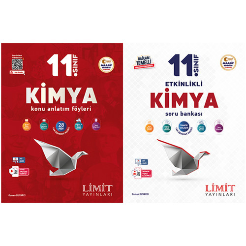 Limit 2027 11. Sınıf Kimya Konu Anlatım Föyleri + Soru Bankası Seti 2 Kitap Maarif Model