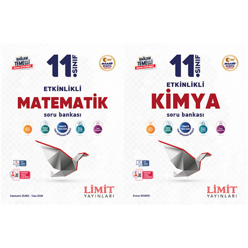 Limit 2027 11. Sınıf Matematik + Kimya Soru Bankası Seti 2 Kitap Maarif Model