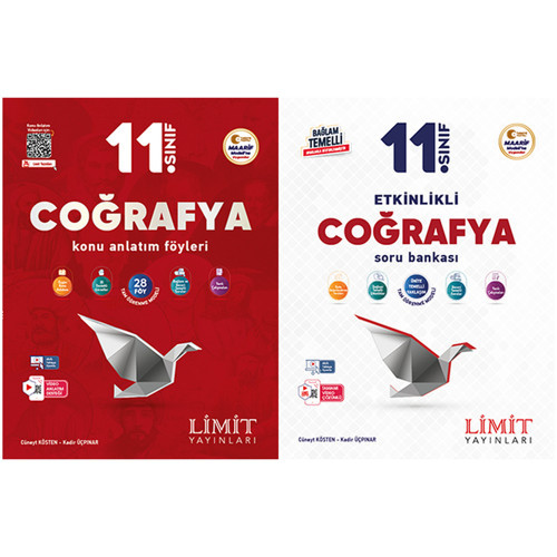 Limit 2027 11. Sınıf Coğrafya Konu Anlatım Föyleri + Soru Bankası Seti 2 Kitap Maarif Model