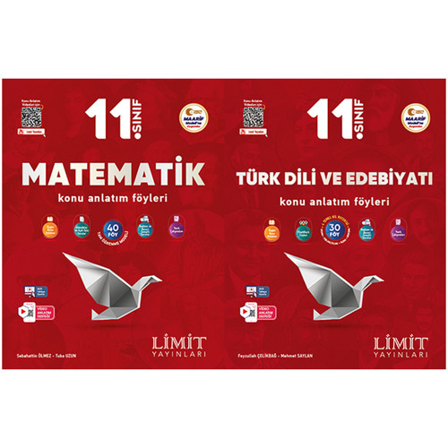 Limit 2027 11. Sınıf Matematik + Türk Dili Ve Edebiyatı Konu Anlatım Föyleri Seti 2 Kitap Maarif Model