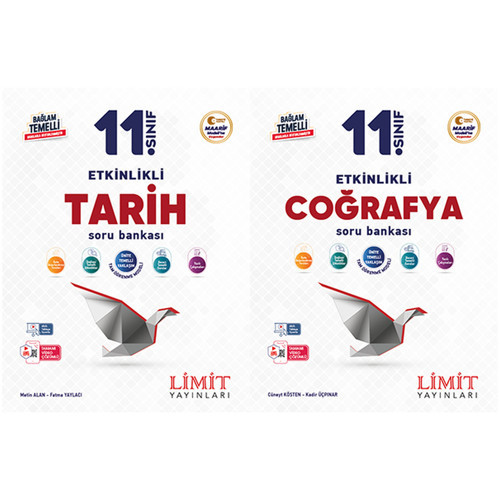 Limit 2027 11. Sınıf Tarih + Coğrafya Soru Bankası Seti 2 Kitap Maarif Model