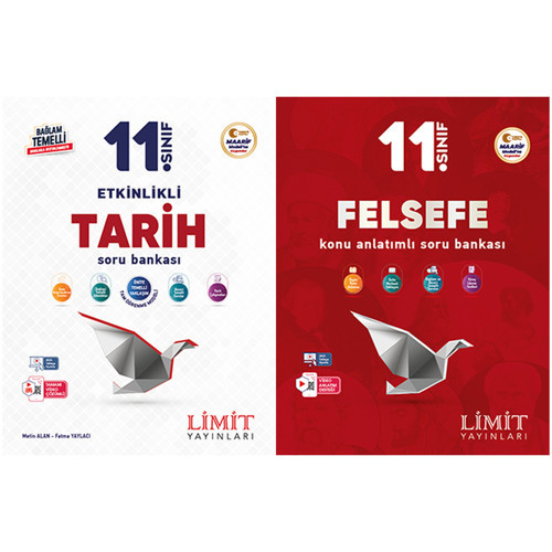 Limit 2027 11. Sınıf Tarih + Felsefe Soru Bankası Seti 2 Kitap Maarif Model