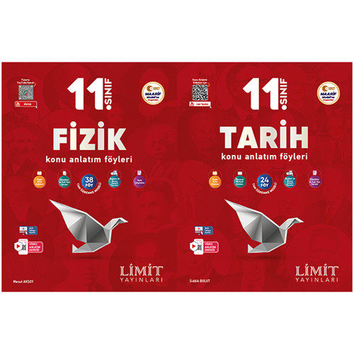 Limit 2027 11. Sınıf Fizik + Tarih Konu Anlatım Föyleri Seti 2 Kitap Maarif Model
