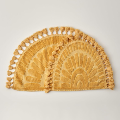Bella Maison%100 Pamuk Sunshine Paspas Takımı, Hardal, 60 x 100