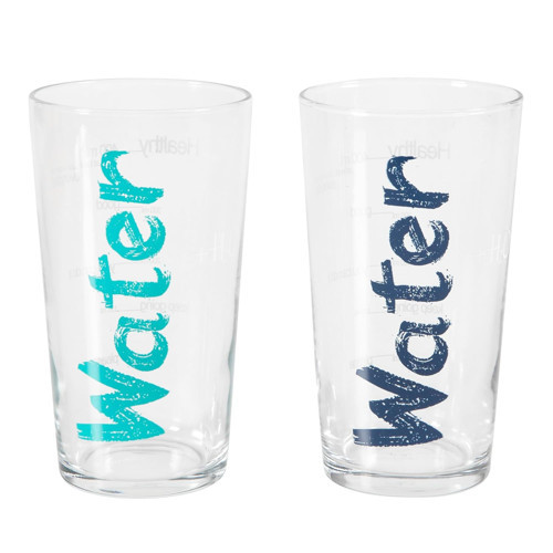 WATER BARDAK 570 ML 2'Lİ SET -MAVİTURKUAZ