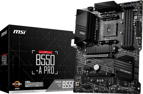 B550-A Pro AM4 DDR4 Bellek 4400(OC) HDMI M.2 USB3.2 ATX