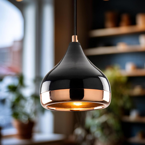 Luminoso Tekli Sarkıt Aydınlatma Metal Gövde Bakır Kaplama, Ev, Ofis, Cafe, Restoran Avizeleri, E27