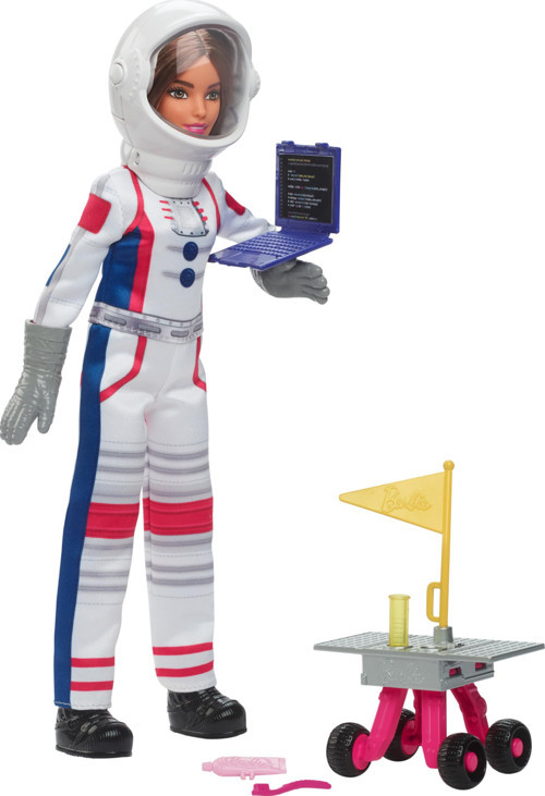 Deluxe Kariyer Bebek - Astronot Barbie Deluxe Kariyer Bebek - Astronot, tekerlekli keşif aracı ve uzay kaskı dahil 10 aksesuar HRG45