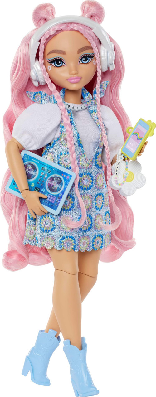 Dream Besties Ana Karakter Bebekler Daisy Barbie Rüya Arkadaşlar Daisy Jean bebek ile DJ ve müzik temalı 9 aksesuar JDD74