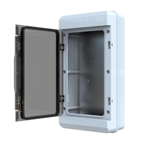 Abs Pano 23.5 x 43.5 x 11.5 cm Taban Saclı IP65 Plastik Pano Montaj Plakalı Elektrik Kutusu Pano Darbeye Dayanıklı Dış Ortam Muhafaza Kutusu ABS Pano POLİ 020