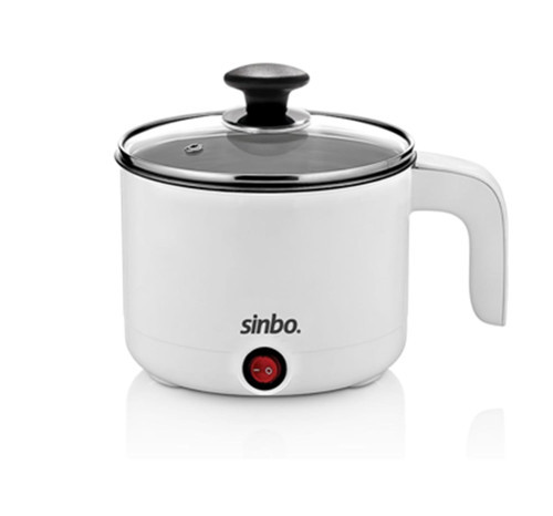 SCO-5043 Çok Fonksiyonlu Buharlı Pişirici, 1 Litre, 400W, Cam Kapaklı, Buharda Sebze Pilav Makarna ve Yumurta Pişirme Özellikli Mini Elektrikli Pişirici