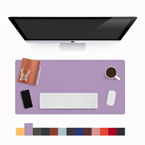 Lindos Deri Masa Pedi, Büyük Mouse Pad, Gaming Oyuncu Mause Pad, Ofis Ve Ev İçin Masa Altlığı, Lila