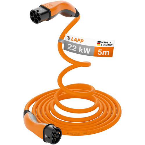 Helix® Elektrikli Araç Akıllı 22 kW, 32A, Üç Fazlı, Mod3, 5m Tip2 Şarj Kablosu - Tüm Araçlarla Uyumlu