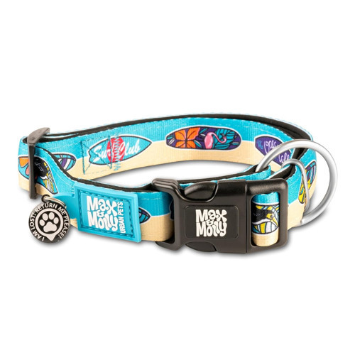 Molly Urban Pets Original Serisi Akıllı Künyeli Köpek Boyun Tasması (S, Aloha)