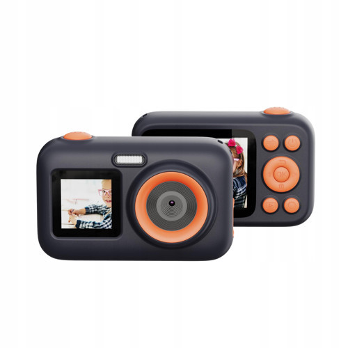 FunCam+ Dual Screen H.264 Çocuklar için Fotoğraf Makinesi FullHD 1080p 44MP 2.4” + 1.3" Çift Ekran 650mAh Siyah