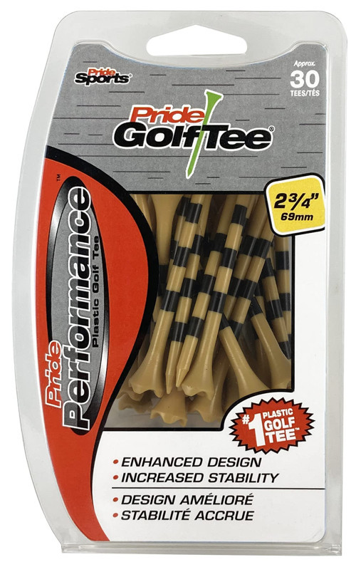 Golf Tee Performans Çizgili Golf Tişörtleri, 30'lu Paket, 7 cm, Doğal