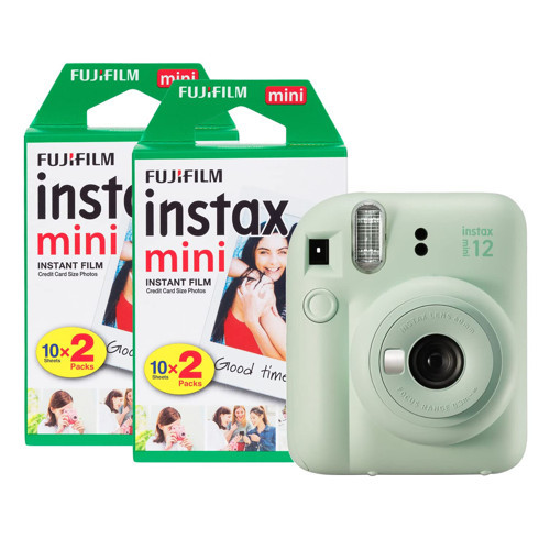 Mini 12 şipşak fotoğraf makinesi, 40 çekim, nane yeşili