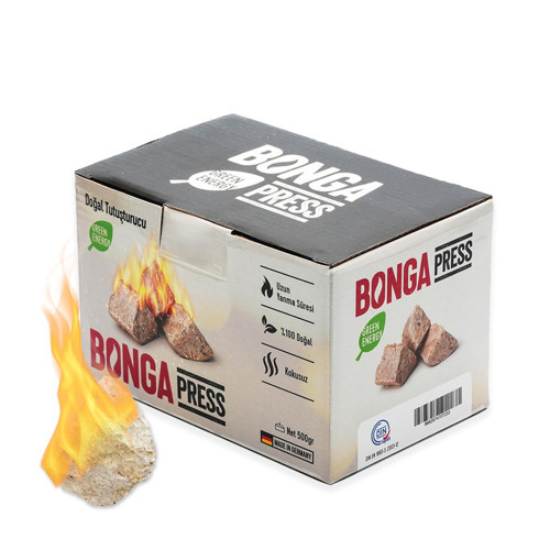 BONGA Soba, Şömine, Mangal Tutuşturucu 35 Adet 500 gr - Jel Ve Çıra Alternatifi Doğal Odun Yünü Press