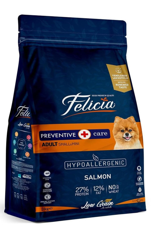 Az Tahıllı 3 Kg Yetişkin Somonlu Small/Mini HypoAllergenic Köpek Maması