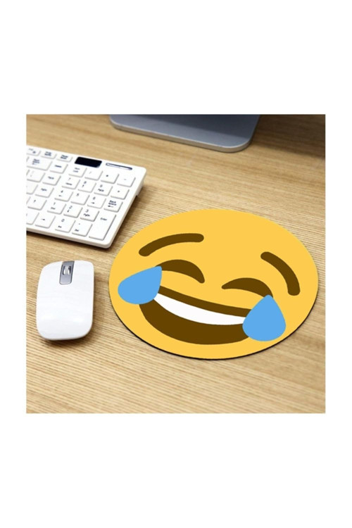 Hediyesepeti Gülen Surat Emoji Tasarımlı Mousepad 20 x 20 cm
