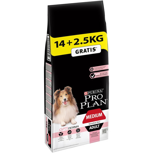 Medium Somonlu Kuru Köpek Maması, Yetişkin, 14 kg + 2.5 kg Hediye