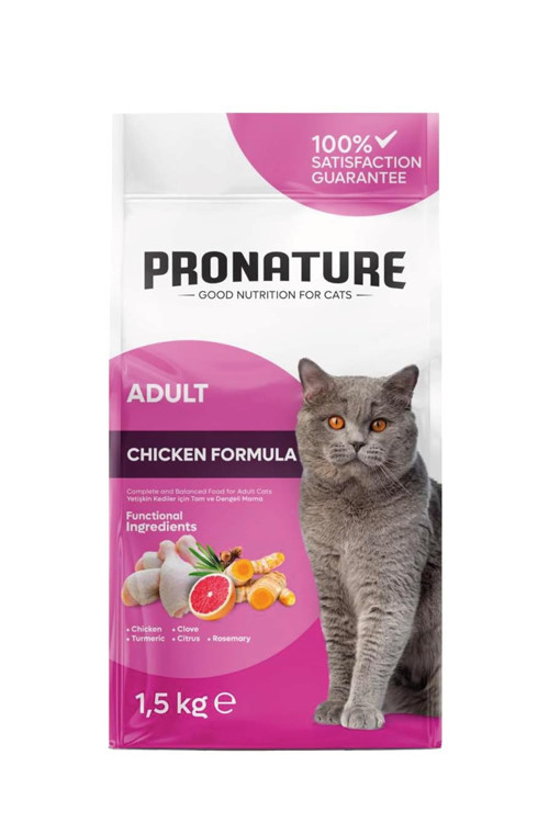 Yetişkin Kedi Maması Tavuk ve Pirinçli 1,5 Kg