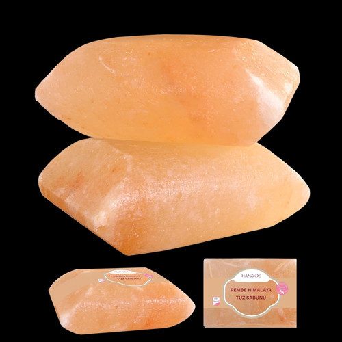 Himalaya Tuz Sabunu 300-350 Gr x 2 Adet Zengin Mineralli Doğal Saf Pembe Himalaya Kaya Tuzu Sabunu Doğal Peeling