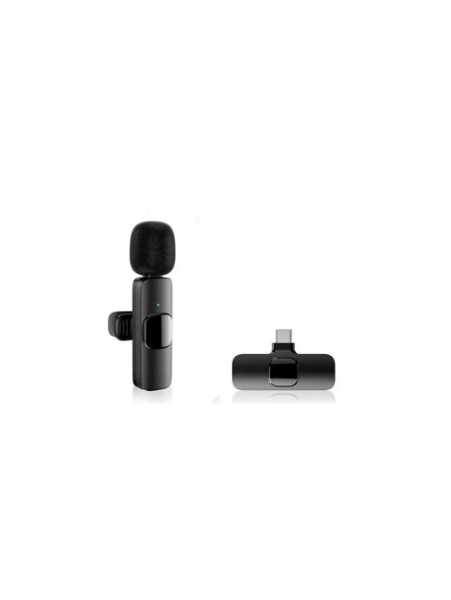 K9 T1 Type C Wireless (Kablosuz) Ergonomik Tak Çalıştır Android Telefon Tablet Ipad Yaka Mikrofonu