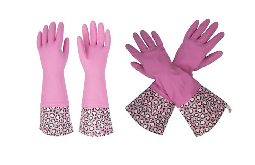 OVELY HANDS Lateks Temizlik Eldiveni – Ekstra Uzun Kollu, Kaymaz, Suya Dayanıklı, Pamuksu İç Dokulu, Mutfak & Banyo İçin Tekrar Kullanılabilir Bulaşık Eldiveni – Medium (1 Çift)