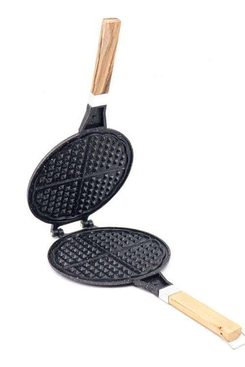 Döküm Waffle Tavası Kulp Siyah