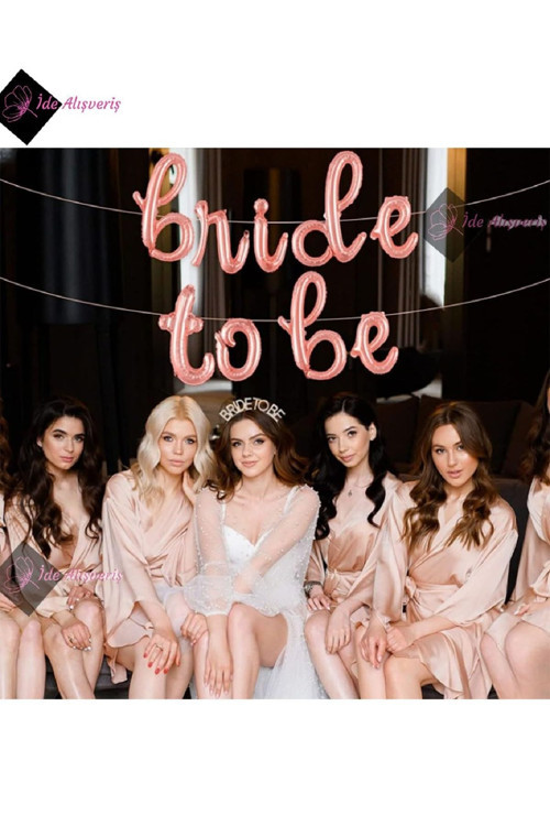 Bkmc Bride To Be Folyo Balon Rose Gold Ve Bride To Be Tacı Parti Süs Setleri Rose Gold bmcNM313