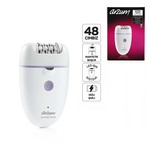 EPİLATÖR EPİLASYON CİHAZI 48 CIMBIZ MANYETİK BAŞLIK LED IŞIK SİSTEM - HIZLI ŞARJ AR5173-02 (4604)